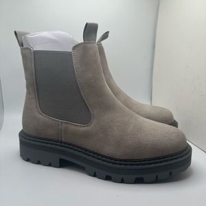 Cushionaire Gray Suede Ankle Boots